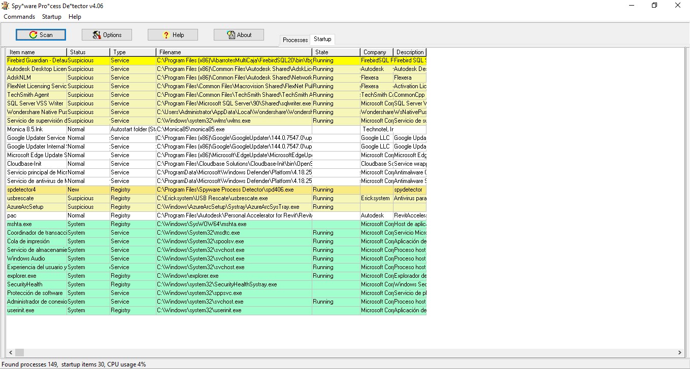 Spyware Process Detector (2026) Multilenguaje Gratis
