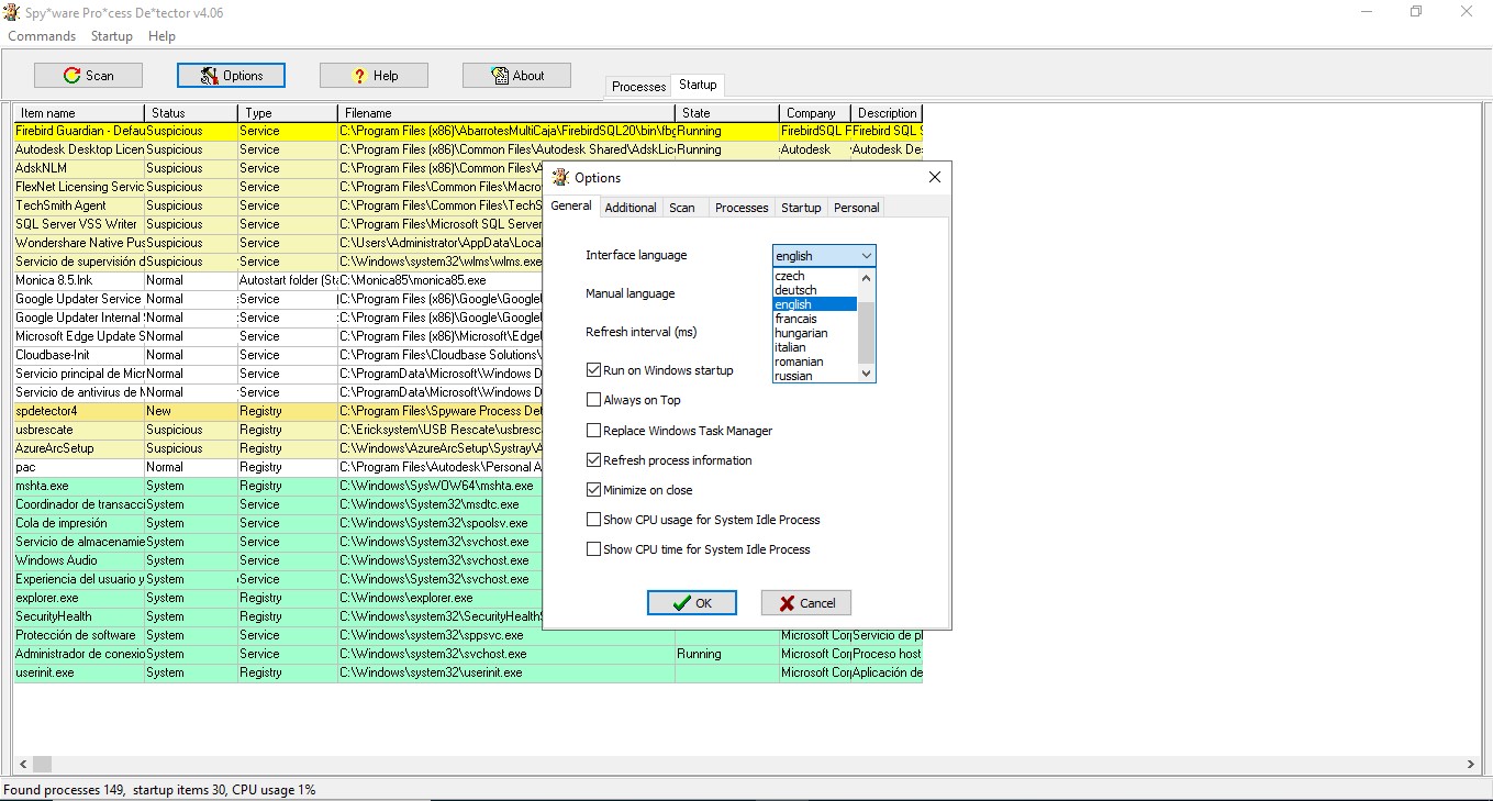 Spyware Process Detector (2026) Full Español